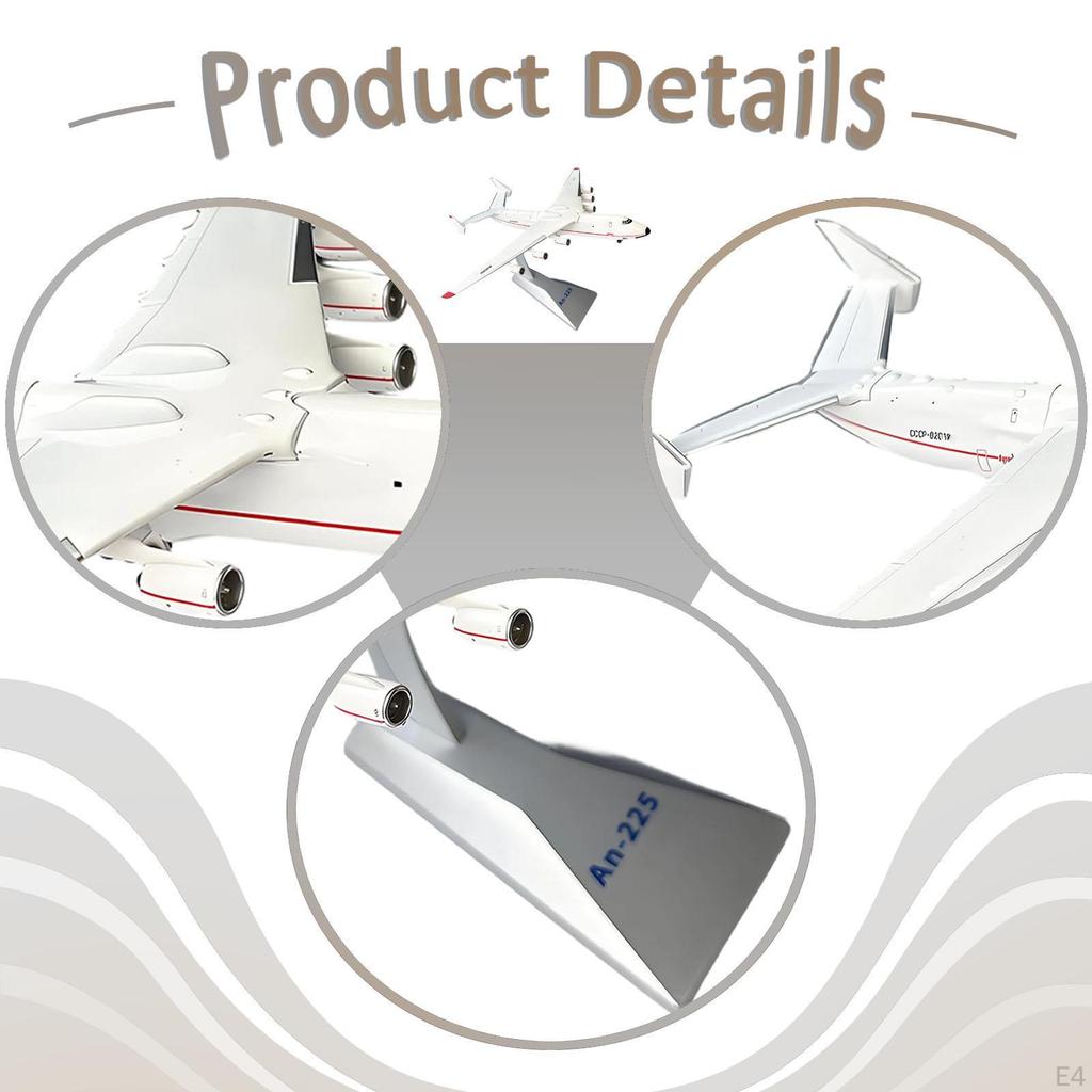 1:400 Scale AN225 Transport Aircraft Model Desktop Decoration for Bookshelf Ukraine
