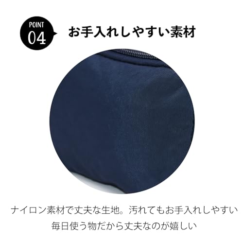 Pouch Cat Cute Stylish Fluffy Fabric Nylon Cosmetic Makeup Small Item Holder Large Capacity Pattern Gift Travel 3 Pockets (Navy Blue)
