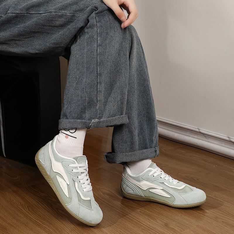 

Couple ins German training shoes Korean version of student summer mesh breathable trend comfortable casual street shot American Forrest Gump shoes 44 зелёный