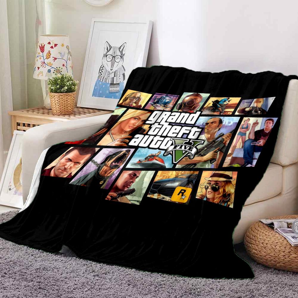 GTA Flannel Blanket, High quality Comfortable for All Seasons, Home Decor, Warmth and Comfort