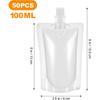 Yardwe Drink Pouches Plastic Flask: 3.5oz/100ml Juice Pouches for Adults, Reusable Drink Bags for Outdoor Travel, 50PCS