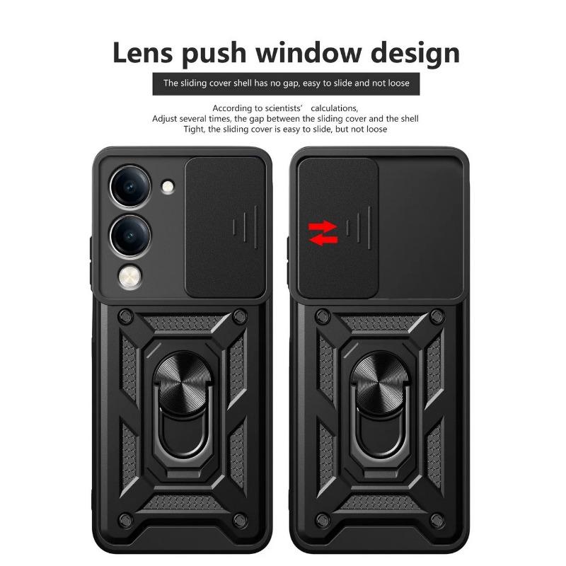 Camera Protect Case for VIVO Y04 Y29S Y39 Y38 Y19S Y28 Y100 Y36 Y35 Y16 Y55 Y75 Y77 Y17S Y22 Y21 Y22S Y33S Y20 Metal Ring Cover
