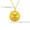 Golden Heart 999 Gold Pendant Necklace - Perfect Qixi Valentine's Day Gift for Her