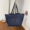Tote Bag: Large Capacity Denim Shoulder Bag for College Commuters, Trendy and Cool Design for Men and Women 2026