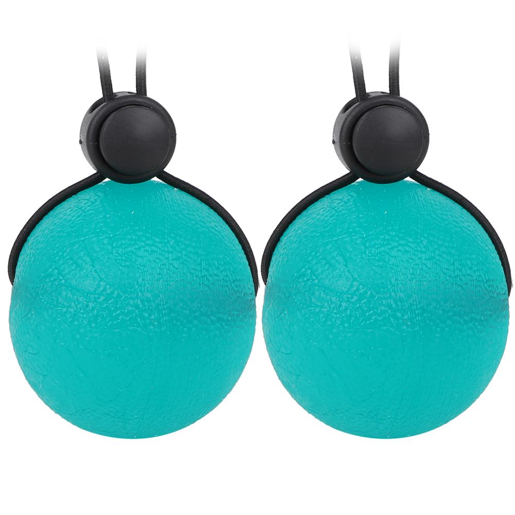 2PCS Silicone Hand Grip Balls for Reduce Pressure Wrist Exercise Massage Recovery ToolsGreen 35 Degrees