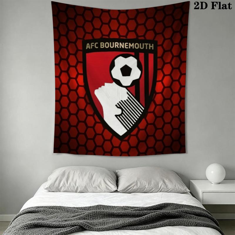 AFC Bournemouth Wall Tapestry Aesthetic Wall Hanging Printed Fabric Blanket Decorative Tapestries for Bedroom Living Room Home Decor