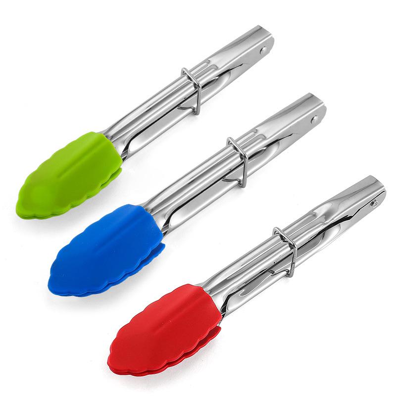 Stainless Steel Silicone Food Tong  Kitchen Tongs Silicone Non-slip Cooking Clip Clamp BBQ Salad Tools Grill Kitchen Accessories