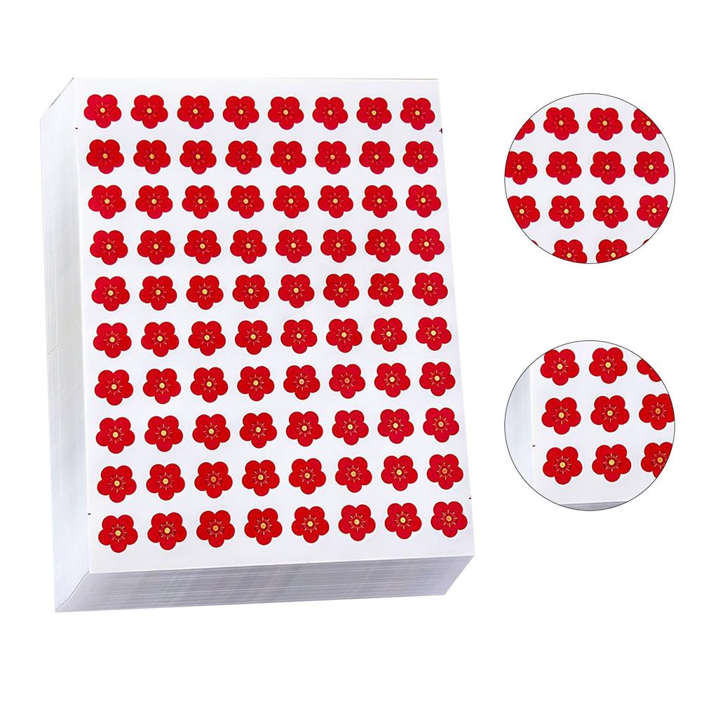 800pcs Reward Stickers Little Red Flowers Reward Stickers Students Self Adhesive Stickers for Kinder