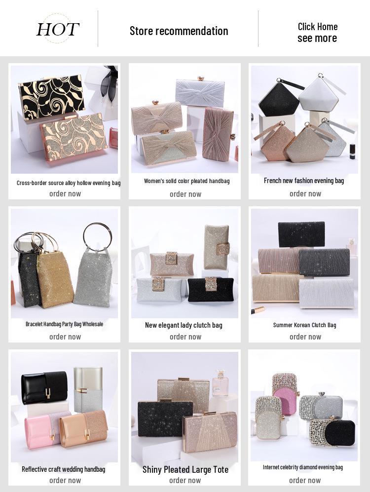 Minimalistická třpytivá klipsová crossbody psaníčko na večírky a svatby