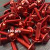 10/100 Piezas M6 X 20 mm Negro Rojo Azul Dorado Aluminio Anodizado Tornillos de Carenado Tornillos de Tornillo para Motocicleta