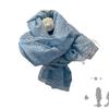 Small Flower Lace Cotton Linen Thin Scarf for Women In Winter Shawl Spring and Autumn Fashionable Scarf Silk Scarf Printed Gauze Scarf