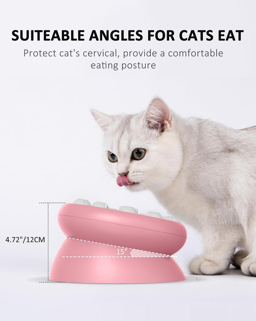 CozyOasis Cat Educational Toy, Food Treats, Solitaire Play, Popular Cat Toy, Pet Feeding, IQ Boost, Smell Training, Exercise Relief (Pink)