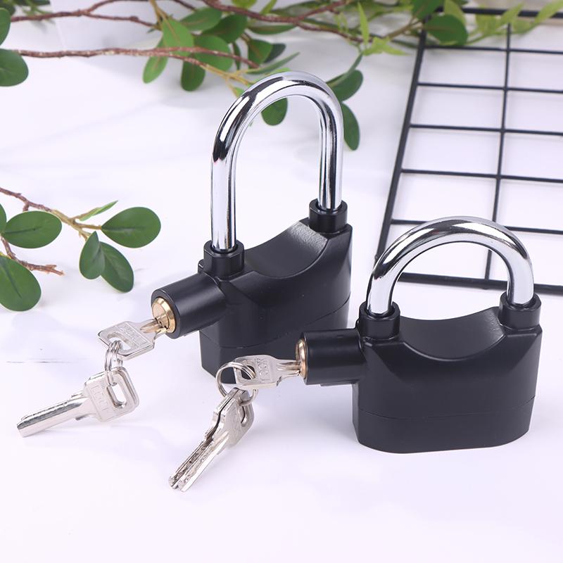 Alarm Lock Anti Theft Alarm Lock Black Anti Theft Security Padlock Waterproof Siren Alarm Lock For Motorcycle Door Windo