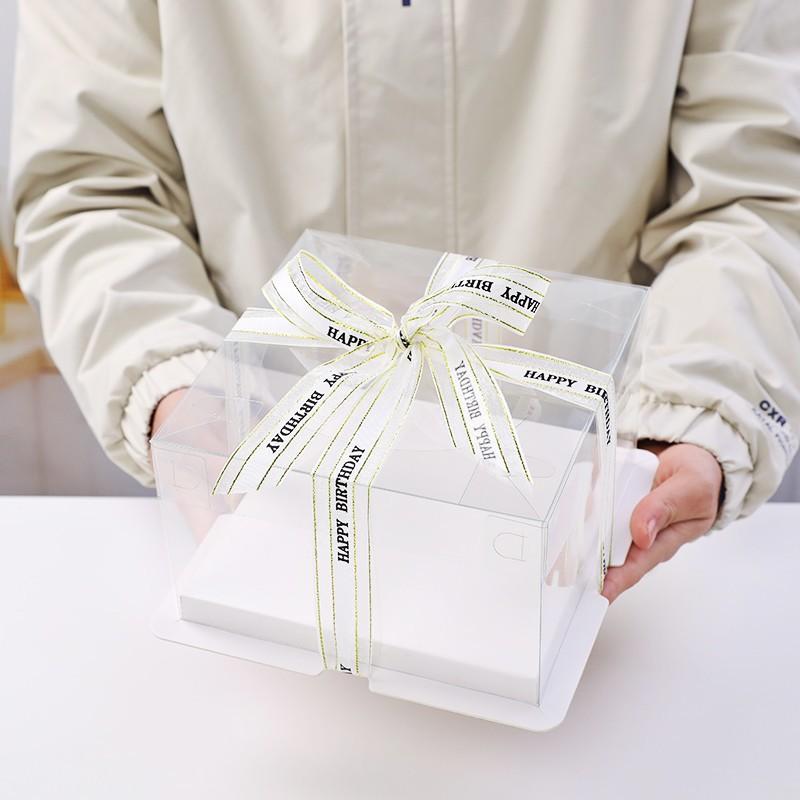 Cake Boxes Transparent Gift Box Clear Pastry Cake Box Transparent Wedding Box For Cake Party Supplies