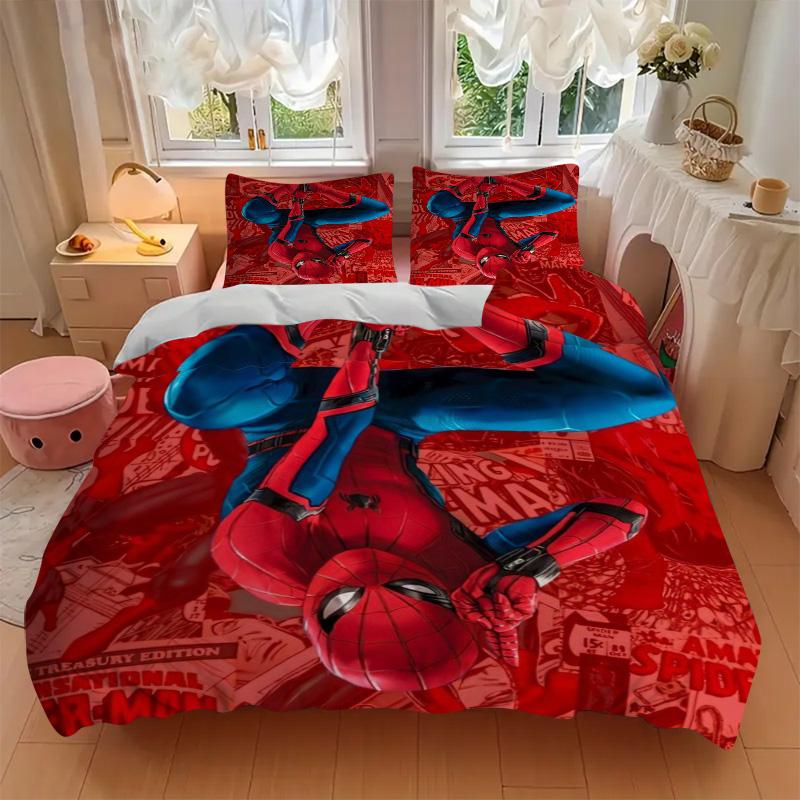 Spiderman Artwork Print 3Pcs Bedding Setduvet Cover With 2 Bedropillowcase Home Birthday Gift