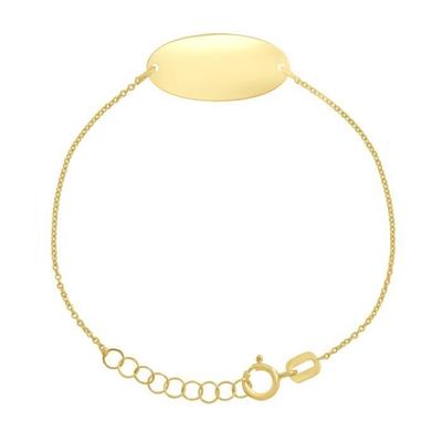 Kinderarmband - LÉA &; ARTHUR - Gourmette - Gelbgold 375 - Forçat Link - 12 bis 14 cm