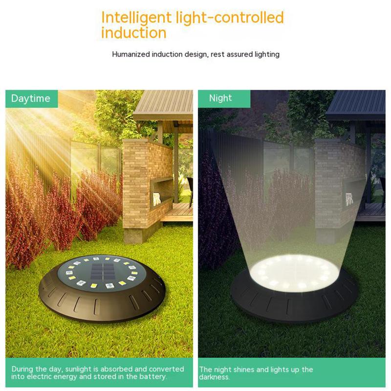 16led Solar Buried Lamp Outdoor Ip65 Waterproof Ground Light For Garden Yard Lawn Pathway Decoration