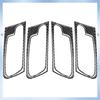 A51K-4Pcs Car Carbon Fiber Interior Door Handle Frame Trim Replace For -BMW X5 E70(2008-2013) X6 E71(2009-2014)