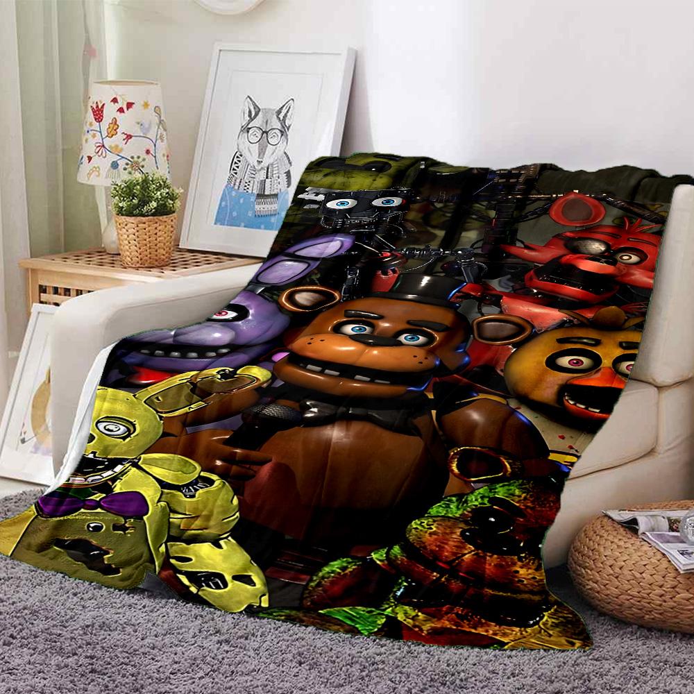1pc Five Nights Freddys flannel Blanket for Super Soft Cute Comfort Blanket for Travel Bedding Couch Sofa Blanket Y73018