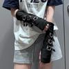 Gothic Punk Fingerless Gloves Rivet Oversleeve Black Cuff Cosplay Hip Hop  Costumes Accessory