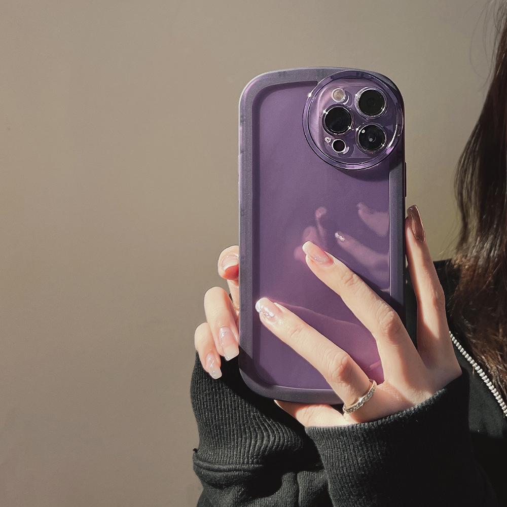 Simple Solid Color Transparent 14 Suitable for Iphone13promax IPhone Case 11 All Inclusive 16 Soft 15 Couples 12