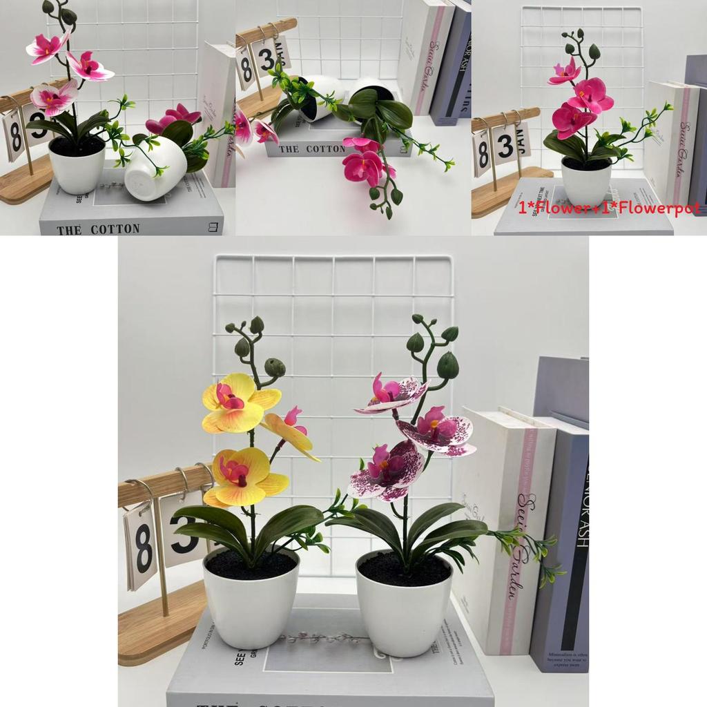 Butterfly Orchid Artificial Plant Home Decor Wedding Photography Prop With Plastic Material For Indoor Use