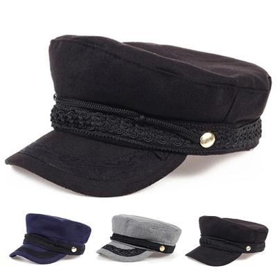 Fashion Lace Navy Hat Autumn and Winter Outdoor Cold Proof Beret Cap Men and Women Newsboy Hats Wool Caps
