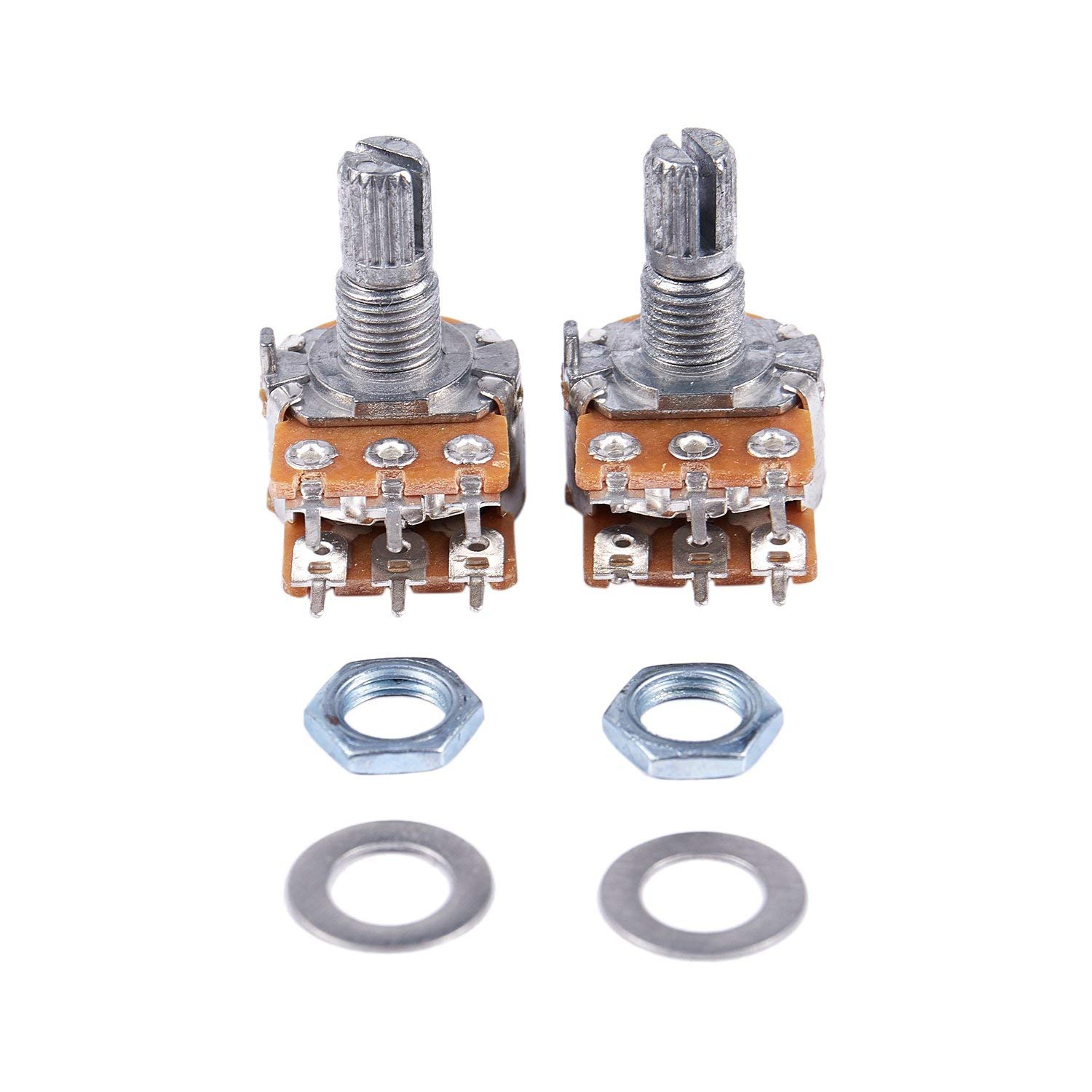 

EdLana 2Pcs B50K 50K Ohm 6 Terminal Dual Linear Rotary