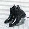 Cross-Border Men's Plus Size High-Top Pointed Toe Chelsea Ankle Boots - 2025 Autumn/Winter New British Style