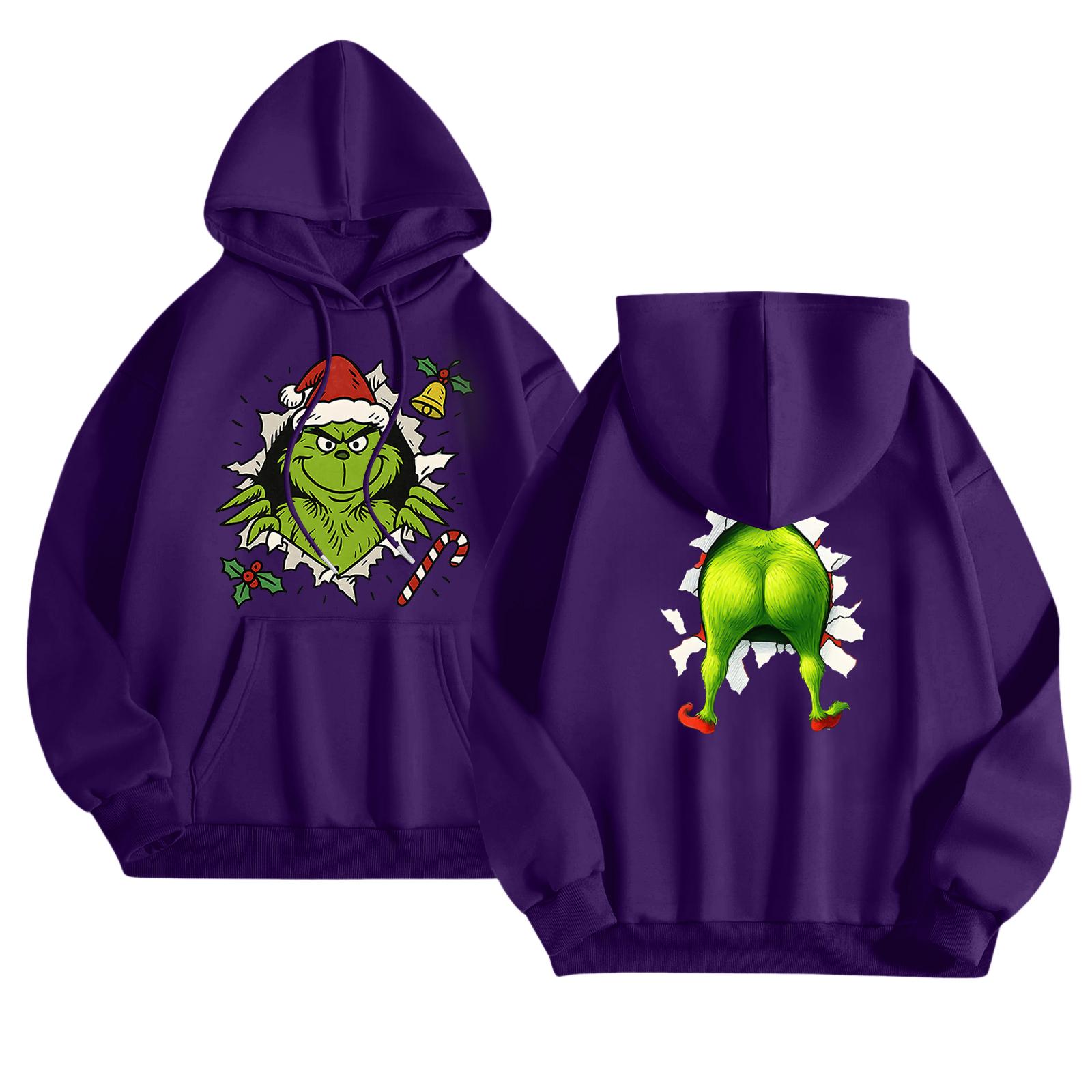 Women s Fashionable Casual Long-Sleeved Hooded Printed Sweatshirt XXL