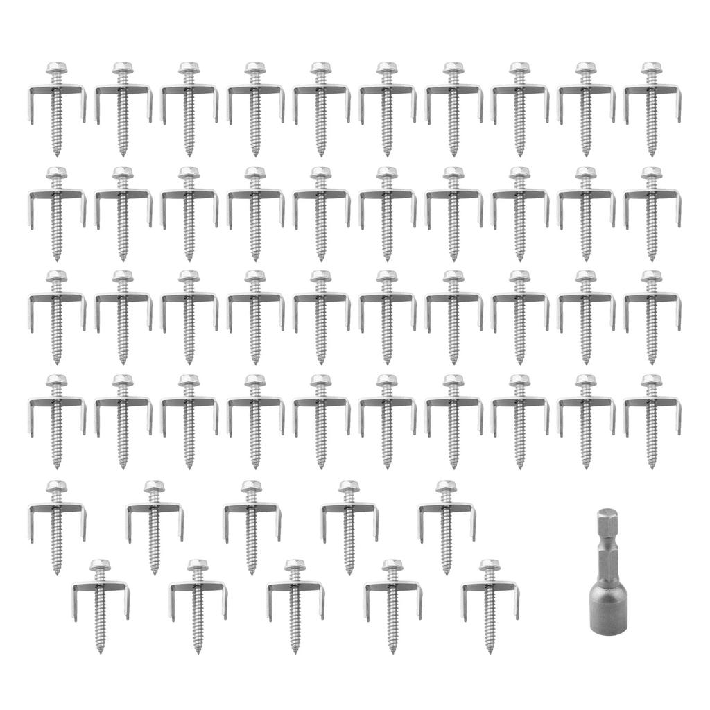 Efficiently Install Your Fencing with This Pack of 50 Stainless Steel Fasteners Compatible with Various Materials