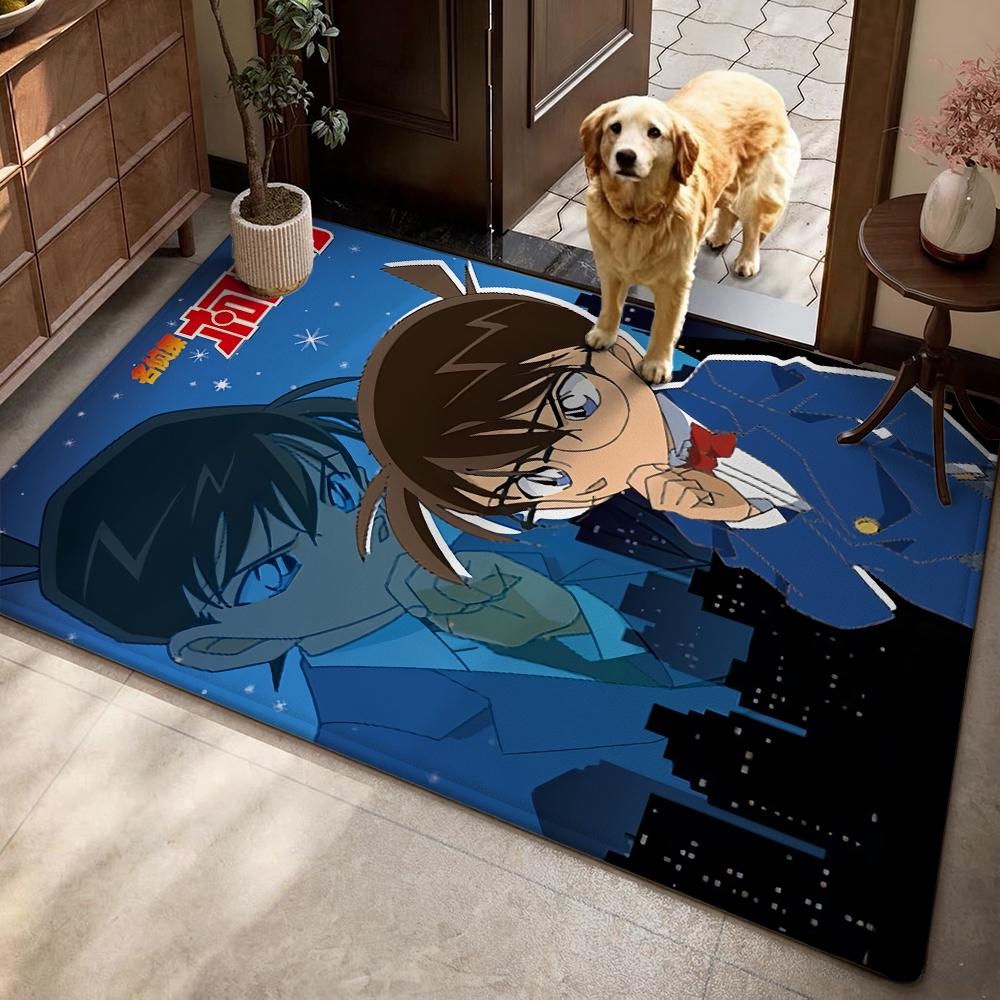 Detective Conan Night Mystery Printed Rug Soft Nonslip Carpet For Gaming Room Computer Chair Home Decor Great Holiday Gift