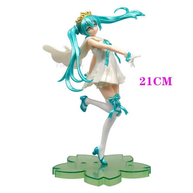 Anime Hatsune Miku Figure Wedding Dress Action Figures Kawaii Swimsuit Vocaloid Pvc Collectible Model Toys Girl Gift