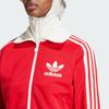 Adidas Originals Ksenia Schnaider Gestreifte Jacke mit Reißverschluss und langen Ärmeln Damenjacke Karmesinrot IW5669