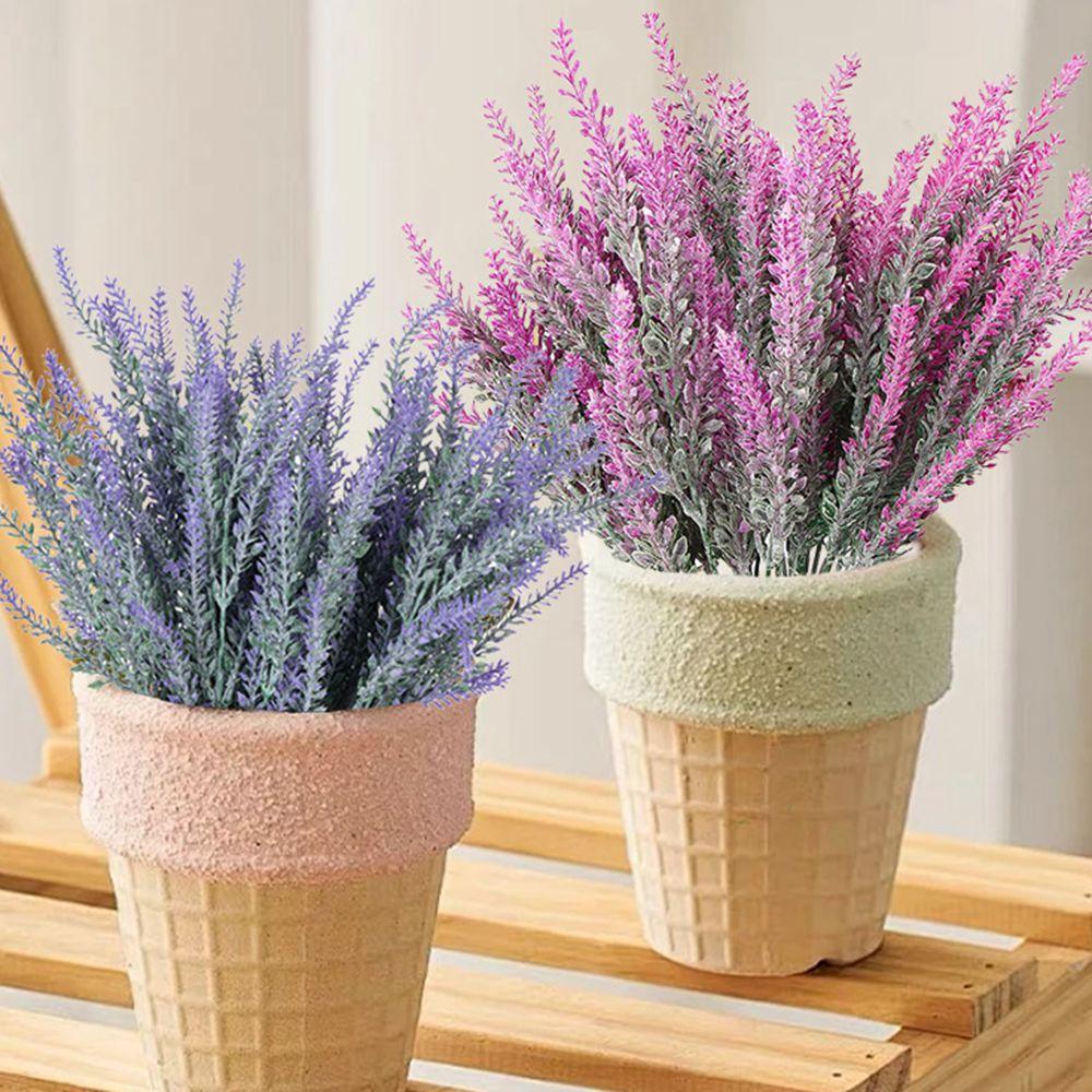 1/3/5pcs Artificial Flower Plant Lavender Christmas Festival Wedding Bridal Bouquet Home Outdoor UV Protection Gift Decoration