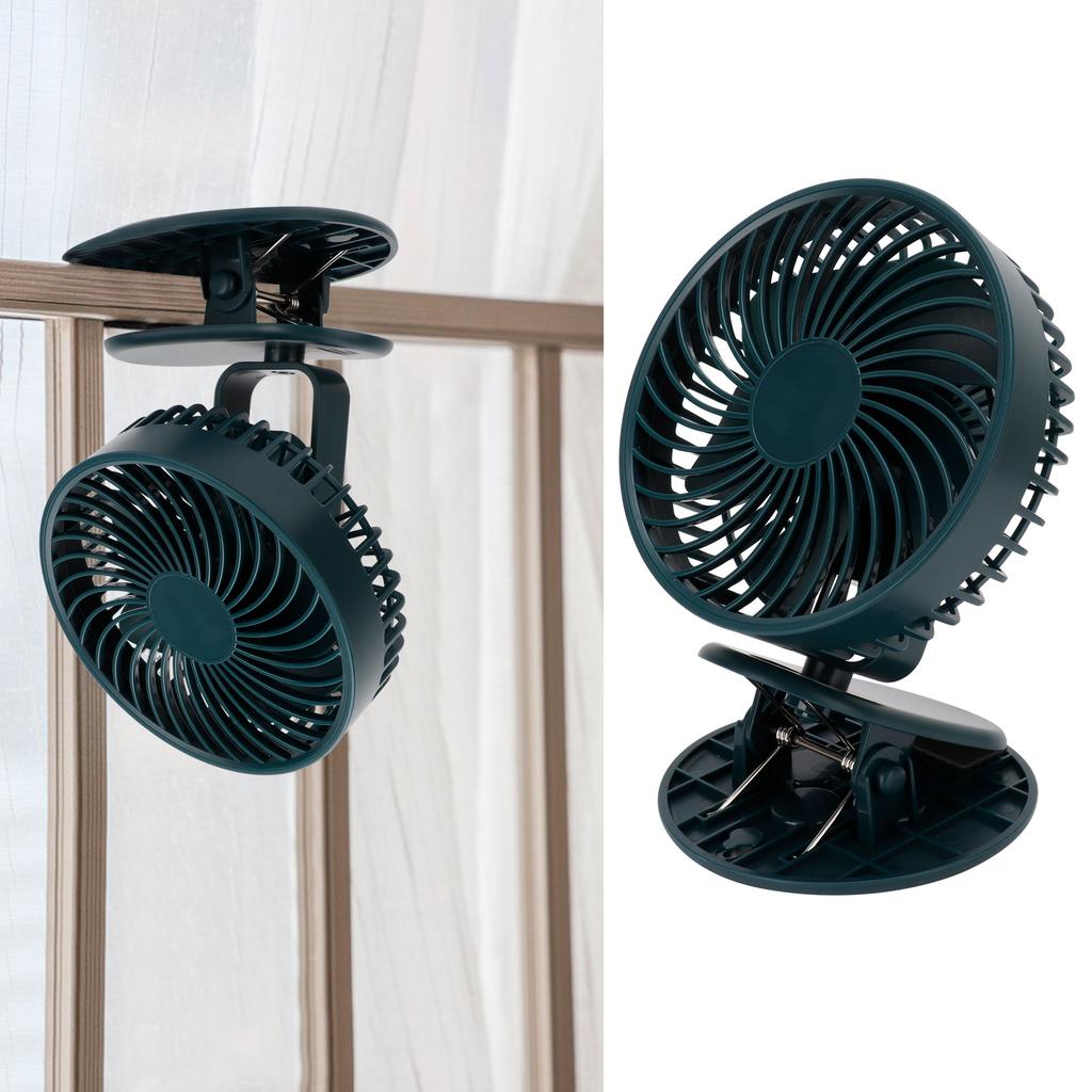 Ventilator de birou portabil 3 viteze vânt Mini ventilator de birou cu clemă pentru casă birou și dormitor Verde