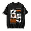 Young Ambitious Slogan Print Trendy Casual Short Sleeve T-Shirt Pure Cotton T-shirt