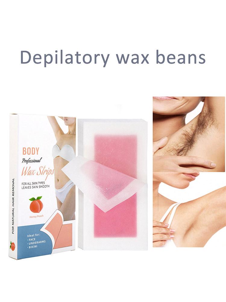 20pcs Hair Removal Wax Strip Paper Face Leg Body Facial Lip Waxing Wipe Sticker