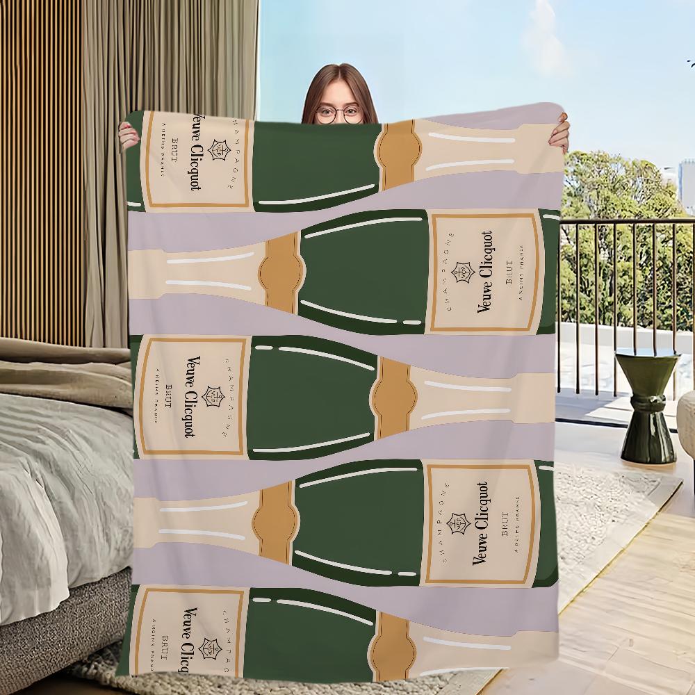 

V-Veuve-ES C-Clicquot-ES Blanket Flannel warm comfort soft plush blanket For Picnic Beds Sofas Homes And Bedrooms 40x50in