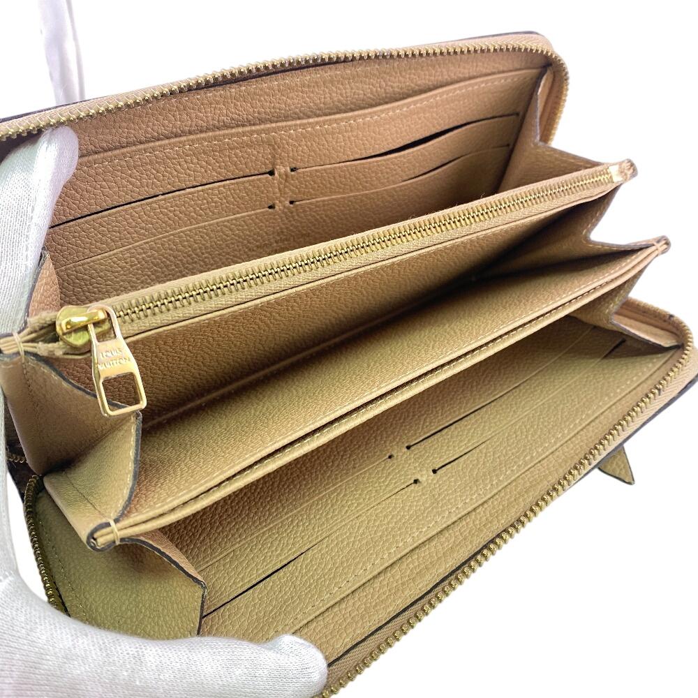 LOUIS VUITTON M69034 Zip Around Monogram Unplant Monogram Ann Platt Zippy wallet Purse beige Monogram Ann Platt Used