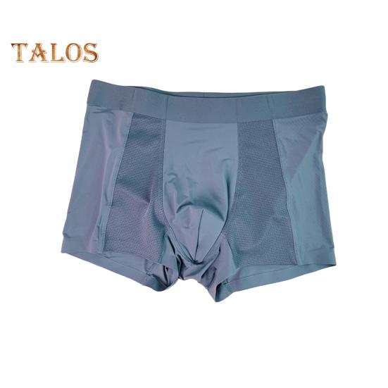 Men Boxer Underwear Mid-rise Elastic Waistband U-Convex Shorts Briefs Solid Color U-Convex Breathable Fabric Panties