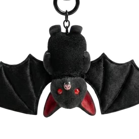 Plüsch Schwarze Fledermaus Schlüsselanhänger Gothic Verwandlungsfähige Fledermaus Schlüsselring Anhänger Rucksack Tasche Geldbörse Anhänger Halloween Geschenk für Fledermausliebhaber