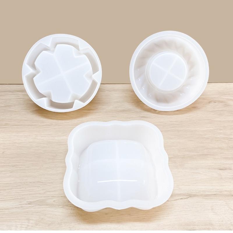 Ashtray Storage Tray Silicone Mold Geometry Epoxy Resin Molds Easy to Clean