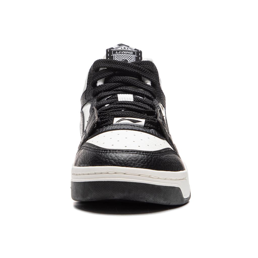 new LINING Moonlight White HI Skateboard Shoes Unisex Mid top Black/Mist White