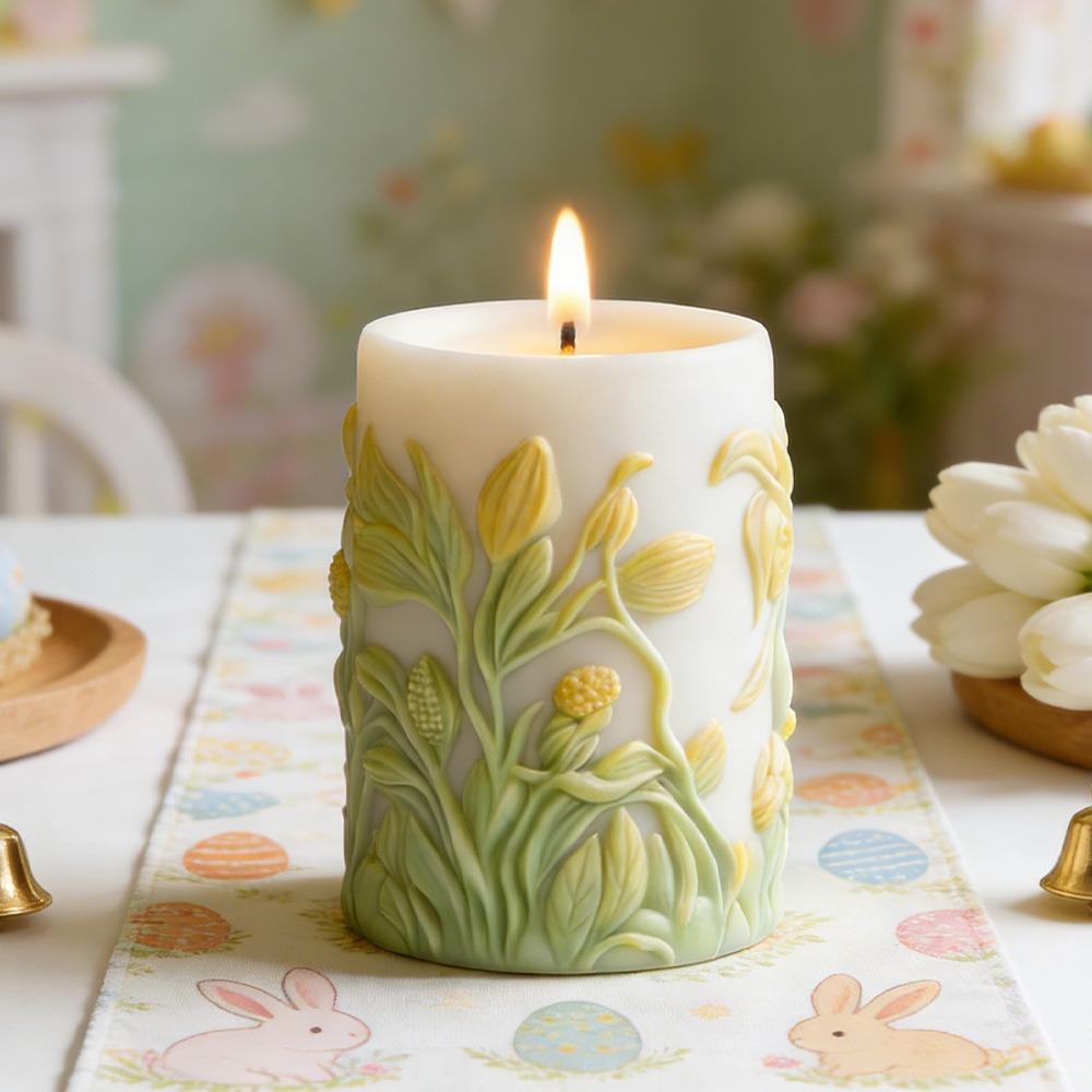 Kaninchen Kerzen Silikonform Umweltfreundliche Kaninchen Relief Bastelformen Blume Harzform Kindliche Osterkerzenform