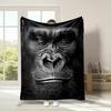 Fun Gorilla Design Flannel Throw, Soft Warm Blanket for Home Travel, All Season Comfort Gift, Ideal for Family Decor