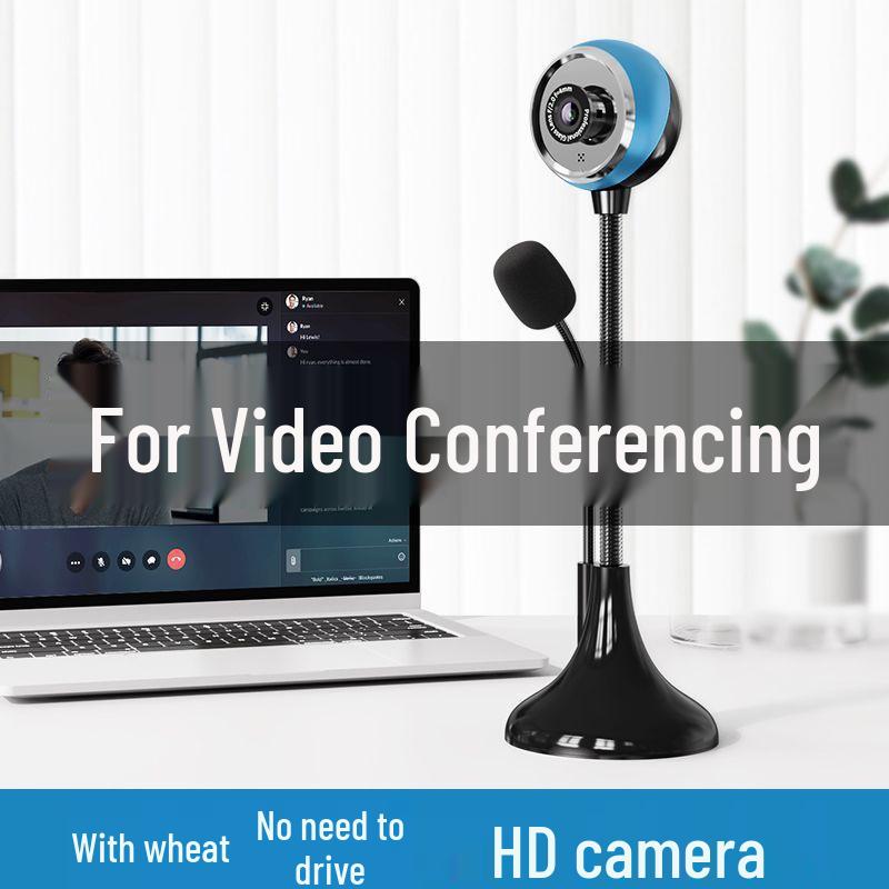 Driver-Free 2K HD USB Video Conferencing Camera with Desktop Mic