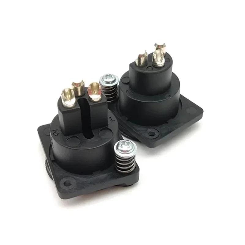 5/20Pcs XLR Female Socket Panel Mount Audio Video 3Pins XLR Connector with Protecting Cover