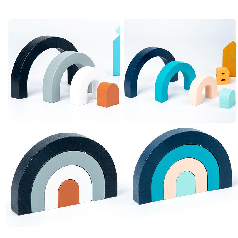 Jouets Empilables en Bois - ZGEER - Sorter Stacker Puzzle - Forme Et Couleur - Enfant en Bas ge