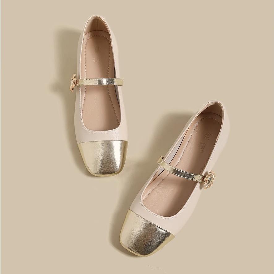 Xiaoxiangfeng Mary Jane Shoes Girl 2025 New Popular Spring and Autumn Flat-bottomed Fairy Shoes French Evening Gentle Single Shoes